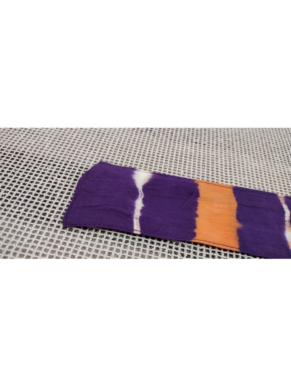 1970s Purple Sash Belt L Psychedelic Tie Dyed Cotton Head band ORIGINAL HIPPIE - Picture 8 of 13